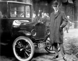 Henry Ford With 1921 Model T, Henry Ford With 1921 Model T